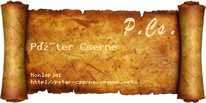 Péter Cserne névjegykártya